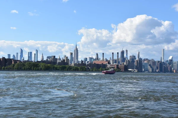 New York City Juin Vue Manhattan New York Depuis Domino — Photo