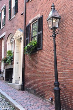 Boston, Massachusetts - 28 Temmuz 2019 'da Boston, Massachusetts' te Acorn Sokağı.