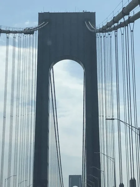 브루클린과 스태튼섬에 Verrazzano Narrows Bridge New York — 스톡 사진