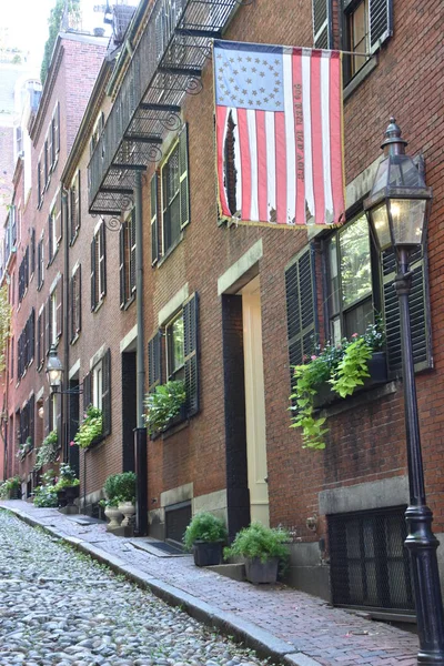 Boston Massachusetts Jul Acorn Street Boston Massachusetts Visto Desde Julio —  Fotos de Stock