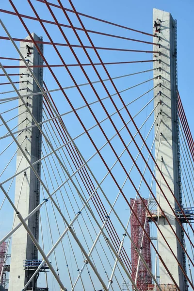 Leonard Zakim Bunker Hill Bridge Boston Massachusetts — стокове фото