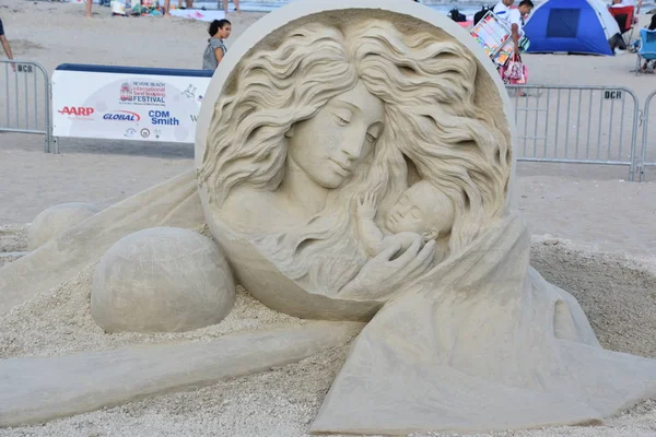 Revere Beach Luglio Sculture Sabbia Revere Beach 2019 Festival Internazionale — Foto Stock