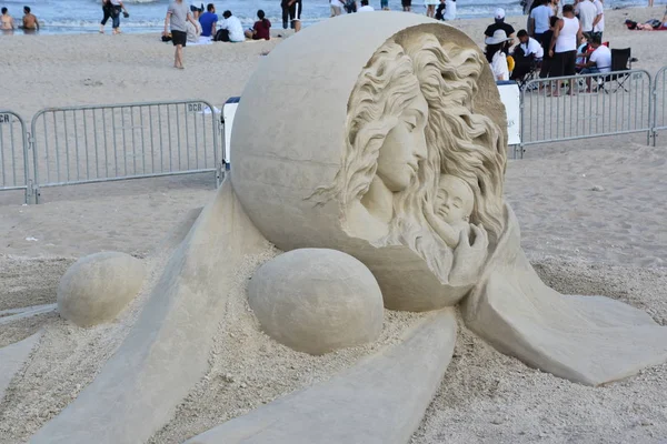 Revere Beach Luglio Sculture Sabbia Revere Beach 2019 Festival Internazionale — Foto Stock