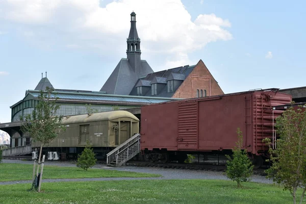 Jersey City Srpna Central Railroad New Jersey Terminal Liberty State — Stock fotografie