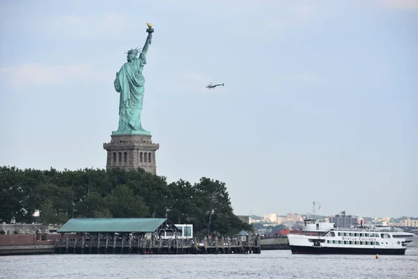 Nova Iorque Ago Estátua Liberdade Nova York Eua Como Visto — Fotografia de Stock