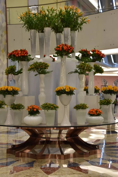 Dubai Uae Feb Flower Centerpiece Nakheel Mall Palm Jumeirah Dubai — Φωτογραφία Αρχείου