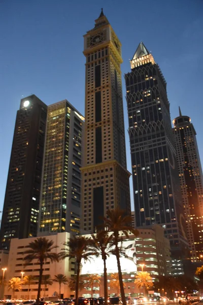 Мбаппе Uae Feb Вид Небоскребы Sheikh Zayed Road Дубае Uae — стоковое фото