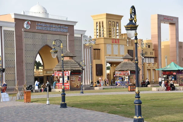 Dubai Förenade Arabemiraten Feb Global Village Dubai Förenade Arabemiraten Sett — Stockfoto