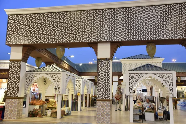 Dubai Emirados Árabes Unidos Feb Pavilhão Marrocos Global Village Dubai — Fotografia de Stock