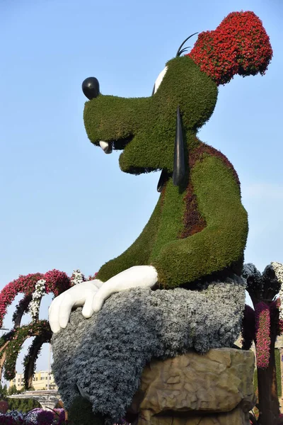 Dubai Émirats Arabes Unis Février Sculptures Disney Dubai Miracle Garden — Photo