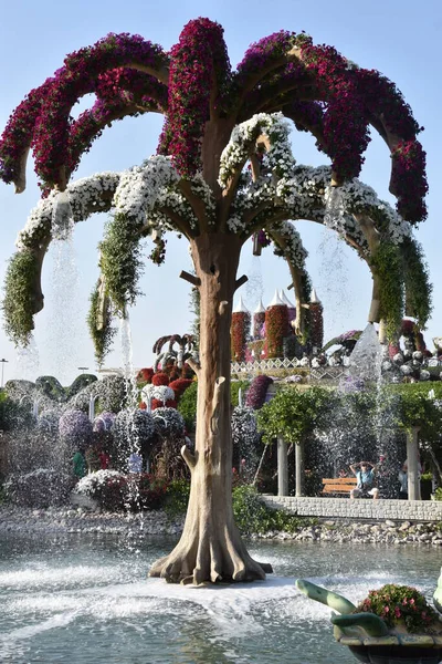 Дубай Оаэ Феб Dubai Miracle Garden Uae Видно Февраля 2020 — стоковое фото