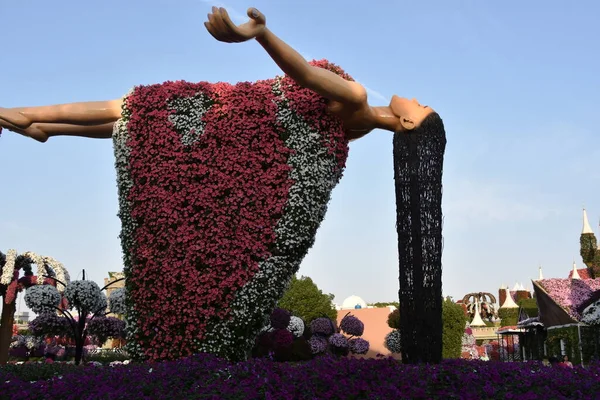 Dubai Emirados Árabes Unidos Feb Dubai Miracle Garden Nos Emirados — Fotografia de Stock