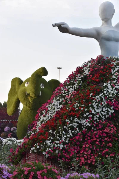 Dubai Emirados Árabes Unidos Feb Dubai Miracle Garden Nos Emirados — Fotografia de Stock