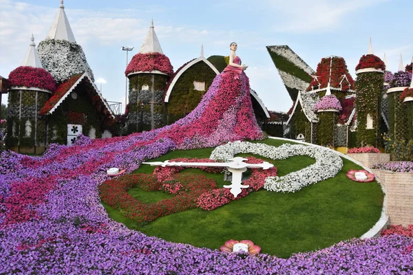 Дубай Оаэ Феб Dubai Miracle Garden Uae Видно Февраля 2020 — стоковое фото