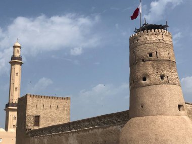 DUBAI, UAE - FEB 22: Al Fahidi Fort, converted to Dubai Museum, in the United Arab Emirates, as seen on Feb 22, 2020.