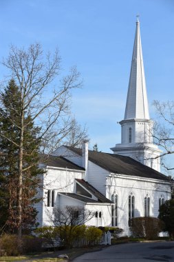 New Canaan, Connecticut 'taki St Michaels Lutheran Kilisesi, 21 Mart 2020' de görüldüğü gibi..