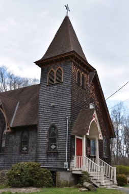 SOUTH SALEM, NY - 25 Nisan 2020 'de South Salem, New York' taki St. Pauls Şapel Episkoposu.