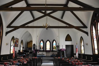 SOUTH SALEM, NY - 25 Nisan 2020 'de South Salem, New York' taki St. Pauls Şapel Episkoposu.