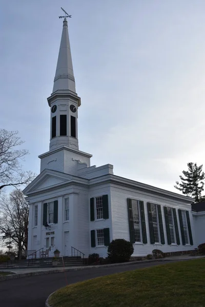 New Canaan Mar Église Congrégationaliste New Canaan Connecticut Mars 2020 — Photo