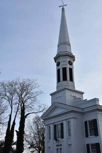 New Canaan Mar Congregational Church New Canaan Connecticut Seen March — Stock Photo, Image