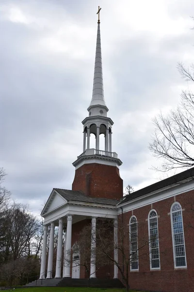 Ridgefield Abril Jesse Lee Memorial Iglesia Metodista Unida Ridgefield Connecticut —  Fotos de Stock