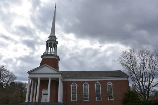 Ridgefield Rr25 Jesse Lee Memorial United Methodist Church Ridgefield Connecticut — 图库照片