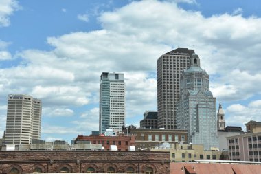 HARTFORD, CT - 10 Mayıs 2019 'da görüldüğü gibi Hartford, Connecticut şehir merkezi..