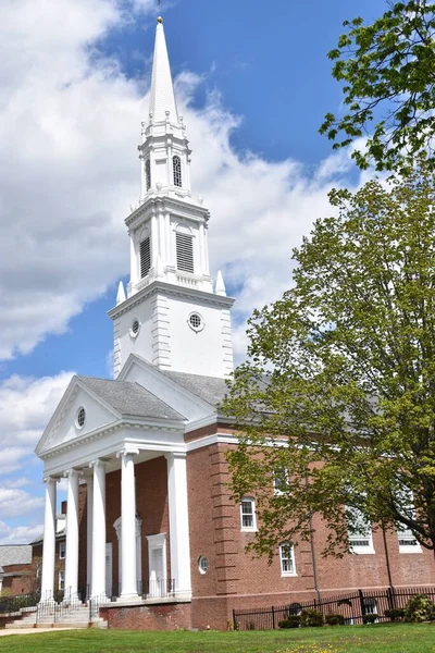 West Hartford Mayo Primera Iglesia Cristo Congregacional West Hartford Connecticut — Foto de Stock