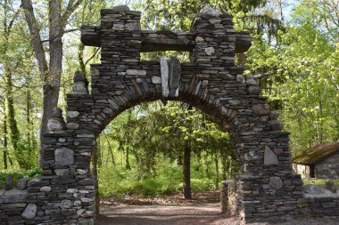 Doğu HADDAM, CT - 16 Mayıs 2020 'de Doğu Haddam, Connecticut' taki Gillette Şatosu Parkı.