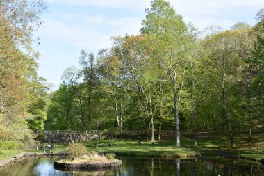 Doğu HADDAM, CT - 16 Mayıs 2020 'de Doğu Haddam, Connecticut' taki Gillette Şatosu Parkı.