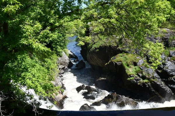 Salto Indiano Yantic Falls Norwich Connecticut — Fotografia de Stock