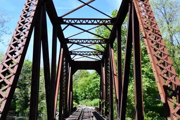 Central Vermont Railroad Bridge Bei Indian Leap Bei Yantic Falls — Stockfoto