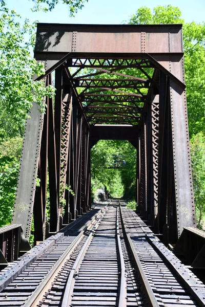 Central Vermont Railroad Bridge Indian Leap Yantic Falls Norwich Connecticut — Foto de Stock