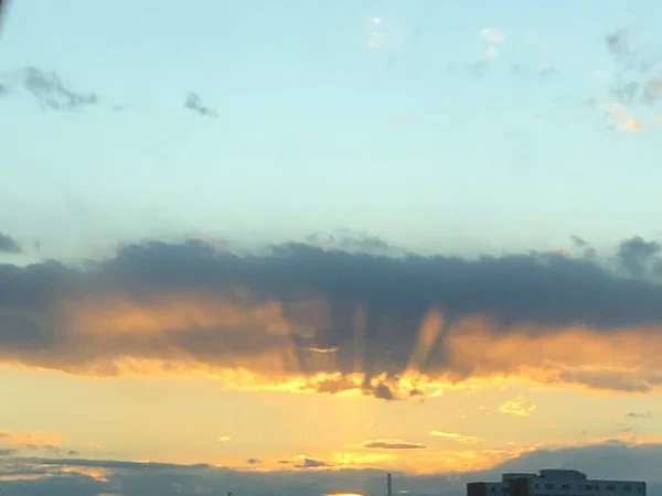 Céu Colorido Por Sol Bonito — Fotografia de Stock