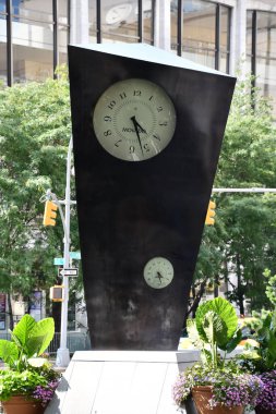 NEW YORK, NY - DEC 25: Movado Clock in Manhattan, New York City, as seen on Dec 25, 2022.