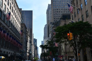 NEW YORK, NY - 19 Temmuz 2020 'de New York' ta Manhattan sokakları.