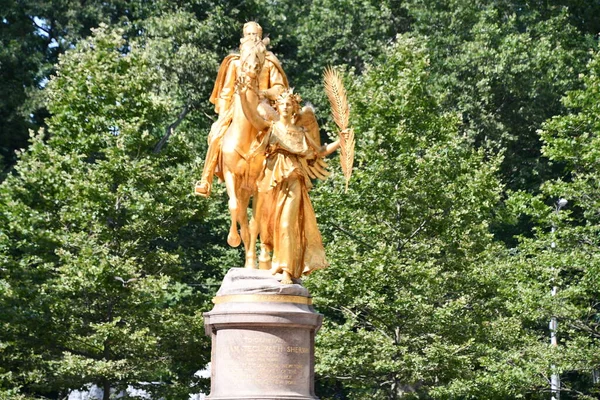 New York Jul Socha Williama Tecumseha Shermana Poblíž Central Parku — Stock fotografie