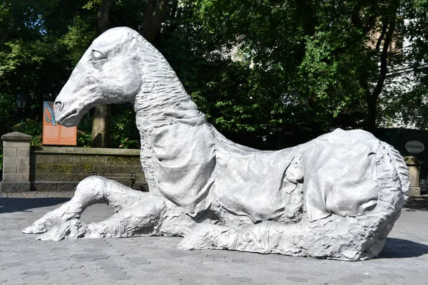 Nueva York Jul Escultura Caballos Jean Marie Appriou Entrada Central — Foto de Stock