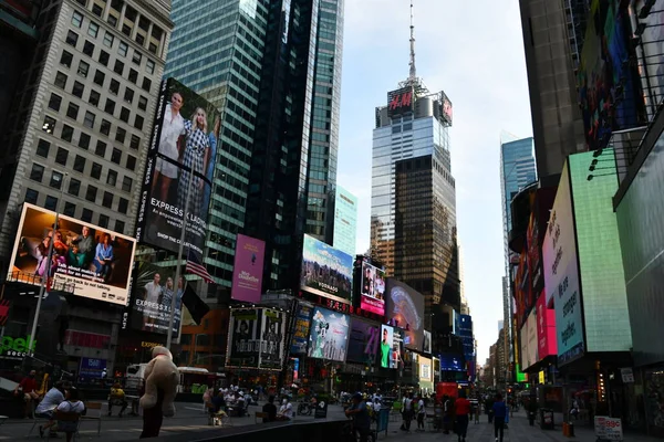 New York Jul Times Square Apresentado Com Broadway Theaters Sinais — Fotografia de Stock