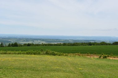 New York 'un kuzeyindeki Cherry Valley' den Mohawk Vadisi manzarası