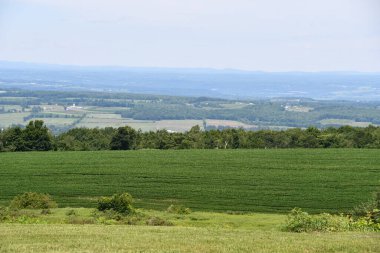 New York 'un kuzeyindeki Cherry Valley' den Mohawk Vadisi manzarası