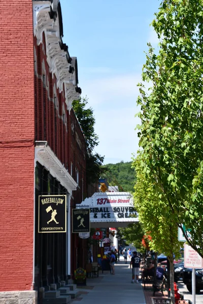 Cooperstown Jul Main Street Cooperstown Estado Nueva York Visto Julio — Foto de Stock