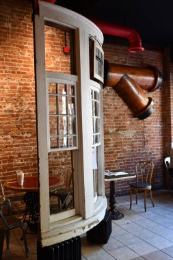 ONEONTA, NY - 26 Temmuz 2020 'de Oneonta, New York' ta Latte Lounge.