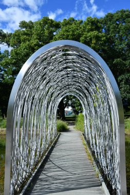 ANNANDALE-ON-HUDSON, New York - 30 Ağustos 2020 'de İzlandalı ressam Olafur Eliasson tarafından Bard College, Annandale-On-Hudson, New York' ta oluşturulan Gerçeklik Parlamentosu.