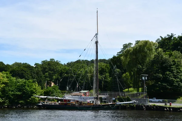 Kingston Jul Barcos Rio Hudson Kingston Nova York Como Visto — Fotografia de Stock