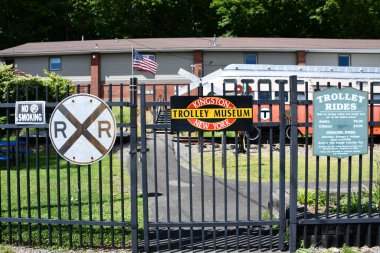KINGSTON, NY - 23 AUG: New York Kingston, New York 'taki Trolley Müzesi, 23 Ağustos 2020' de görüldüğü gibi.