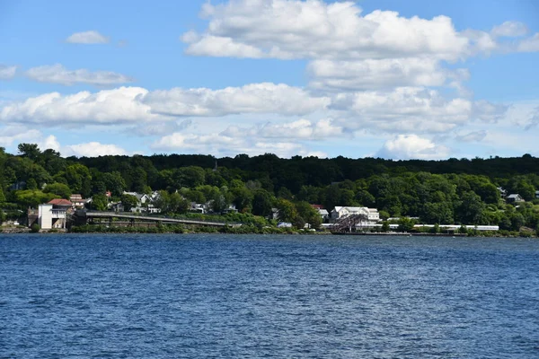 Uitzicht Vanaf Kingston Point Rotary Park Kingston New York — Stockfoto