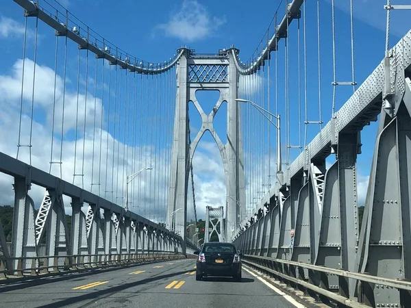 Kingston 8月30日 2020年8月30日に見られるように ニューヨーク州キングストンのキングストンポート ユーウェン吊り橋 — ストック写真