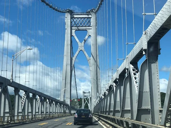 Kingston Aug Kingston Port Ewen Suspension Bridge Kingston New York — 스톡 사진