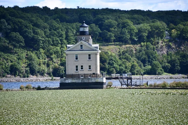 Rondout Lighthouse Aan Hudson River Kingston New York — Stockfoto